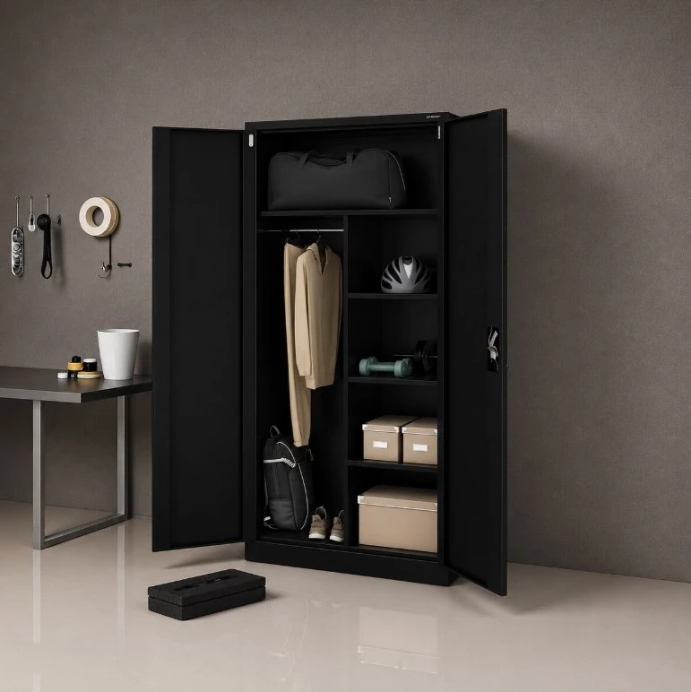 Iron Mate SATURN Metal Utility Cupboard 185x90x45 Juodas RAL9005