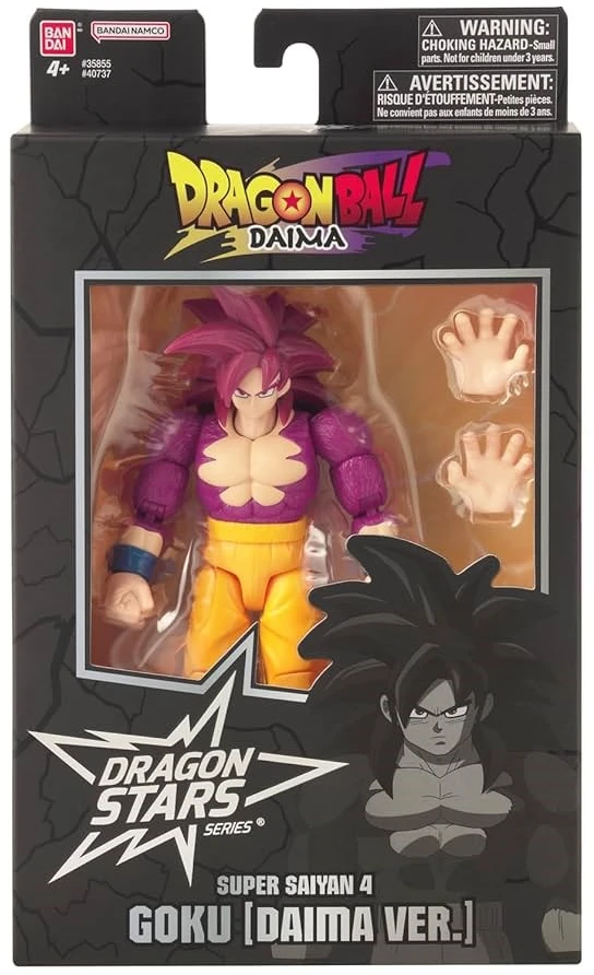 Bandai ANIME HEROES DRAGON STARS Poseable figūrėlė su priedais - Super Saiyan 4 Goku (Daima)