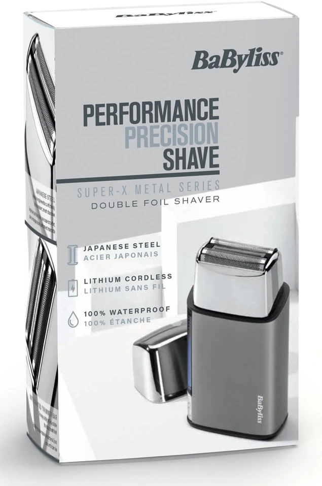 Barzdaskutė BaByliss Super-X Foil shaver Trimmer Sidabrinis
