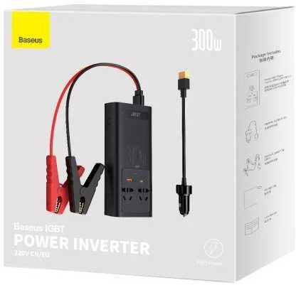Power Inverteris Baseus 300W (220V CN/EU) - juodas