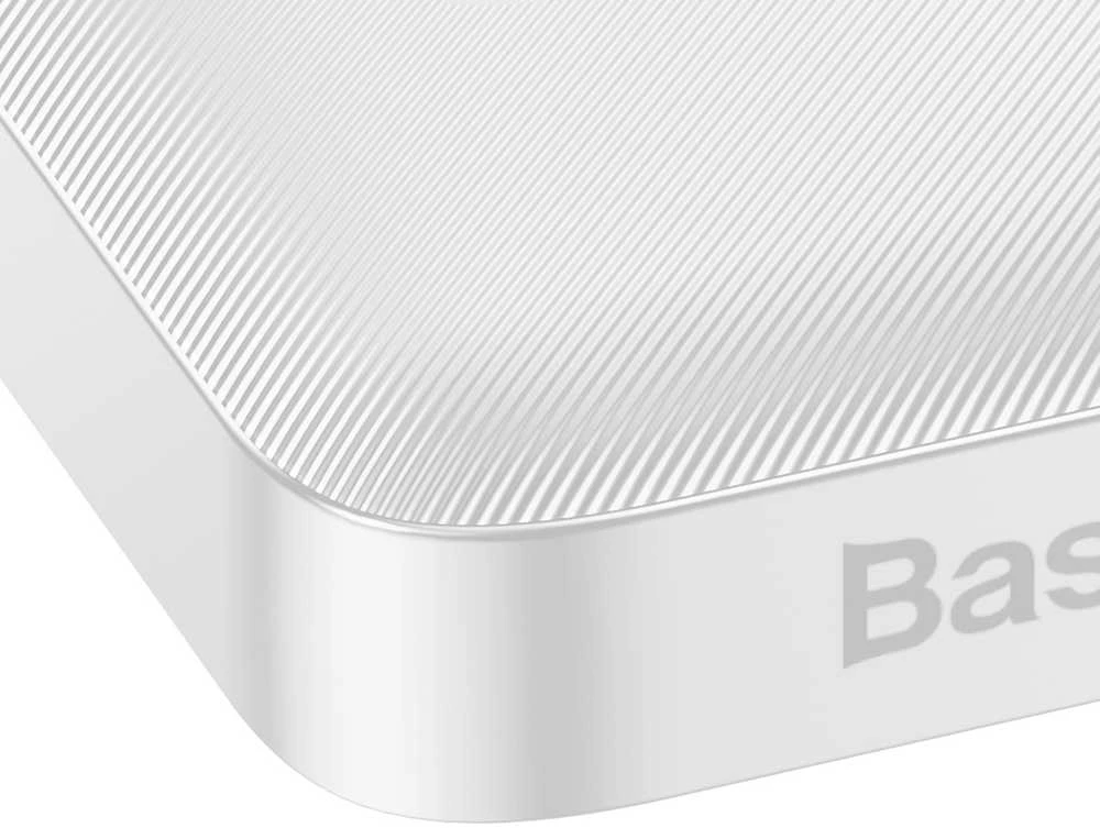 LiPo išorinis akumuliatorius (Powerbank) 10000mAh 15W 5V 3A 2xUSB + USB C Bipow baltas BASEUS