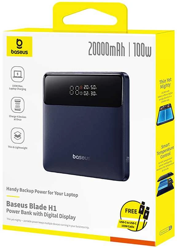 Baseus Blade H1 20000 mAh 100W juoda