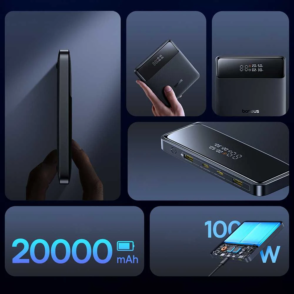 Baseus Blade H1 20000 mAh 100W juoda