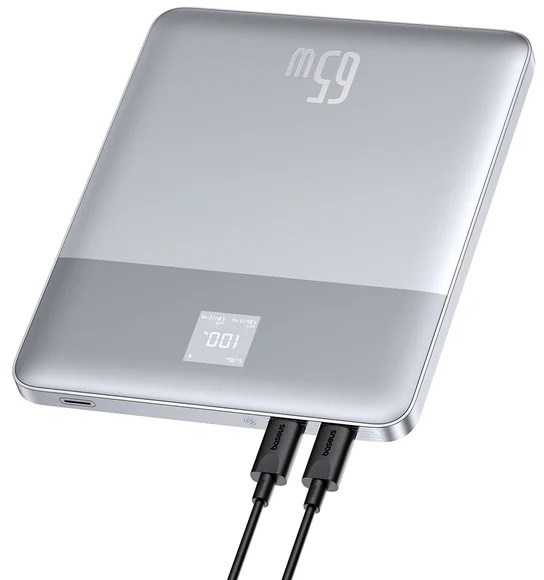 Baseus Blade2 - 12,000 mAh power bank (pilkas)
