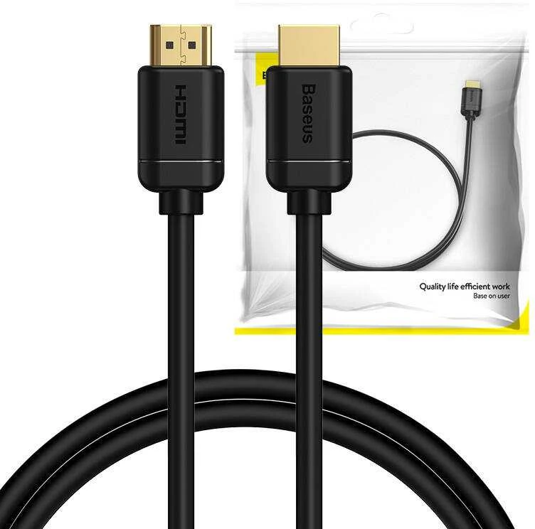 Kabelis HDMI-HDMI kištukai 1.0m (HDMI 2.0) juodas 4K 60Hz, BASEUS