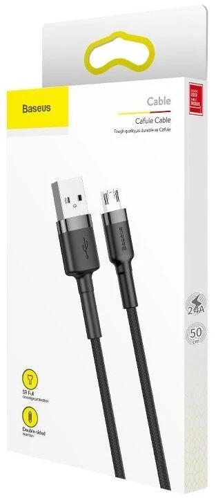 Baseus USB micro kab. Cafule CAMKLF-BG1 Juodas