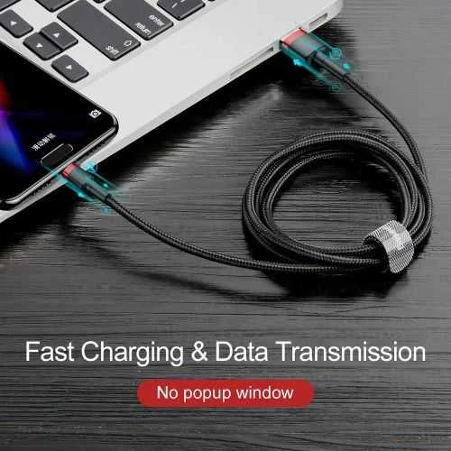 Baseus Cafule USB-C kabelius 2A 3m - Juodas / Raudonas