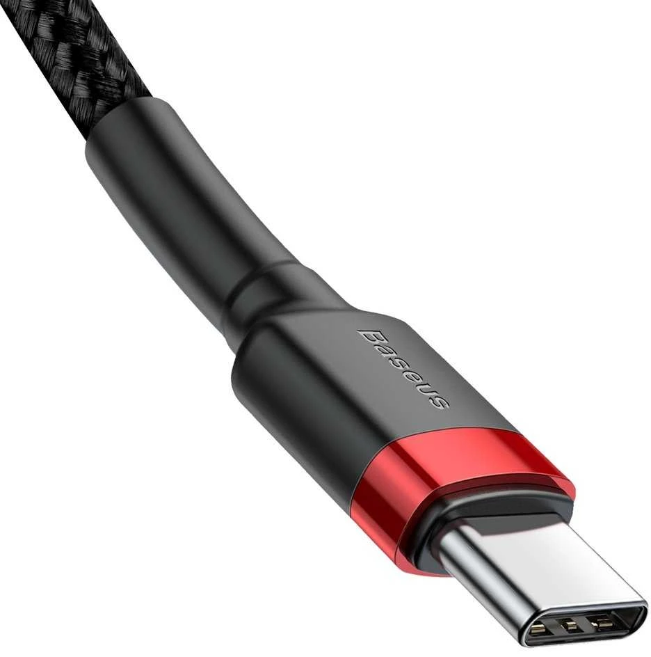Baseus Cafule kabelis USB-C PD 2.0 QC 3.0 60W 2m - Juodas / Raudonas