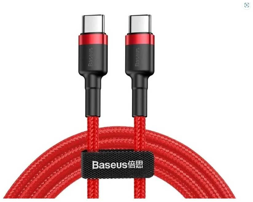 Baseus Cafule kabelis USB-C PD 2.0 QC 3.0 60W 1m - Raudonas