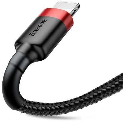 Baseus Cafule kabelis USB Lightning 2A 3m - Juodas / Raudonas