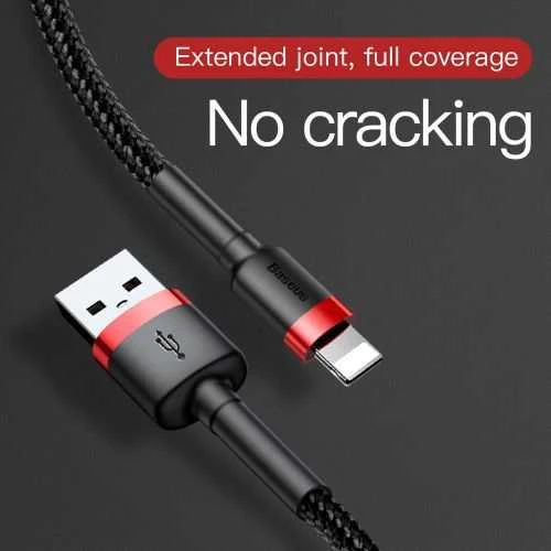 Baseus Cafule kabelis USB Lightning 2A 3m - Juodas / Raudonas