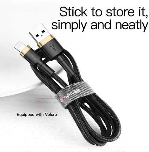 Baseus Cafule kabelis USB - Lightning 1.5A 2m - Auksinis / Juodas
