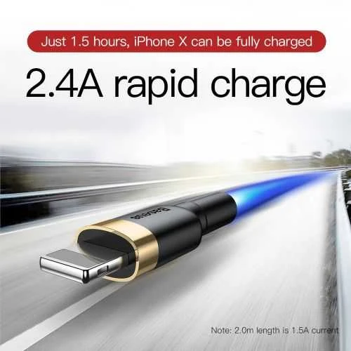 Baseus USB Iphone pakrovimo laidas | 2A/3m