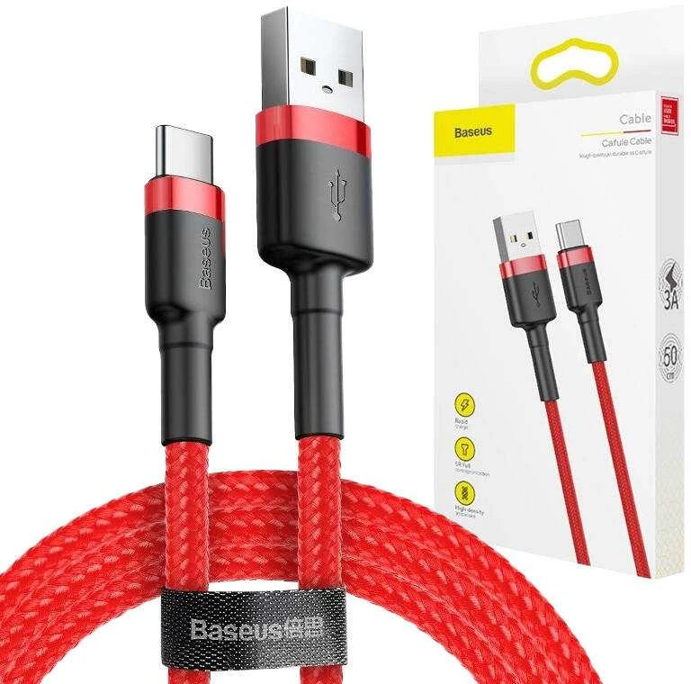 Kabelis Baseus Cafule USB į USB-C 3A 0,5 m