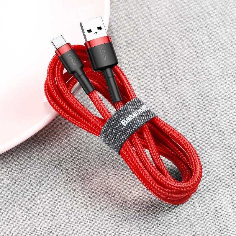 Baseus Cafule USB-C kabelis 2A 3m - Raudonas