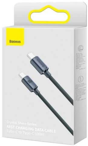 Baseus Crystal USB-C - USB-C laidas 100W 1.2m - Juodas