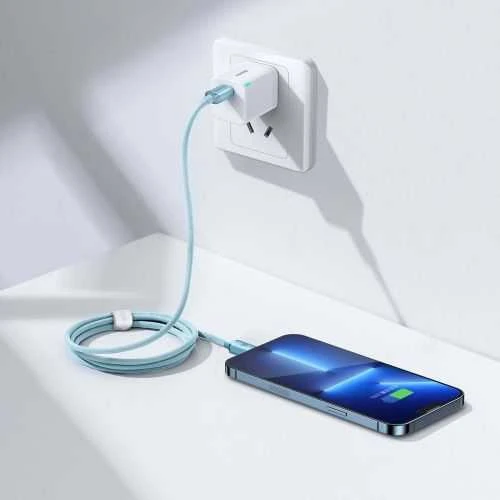 Kabelis USB-C do iP Baseus Crystal Shine, 20 W, 1.2 m (mėlyna)