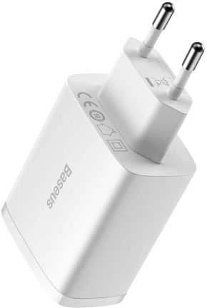 Baseus kompaktiškas greitas įkroviklis, 3x USB, 17W - baltas