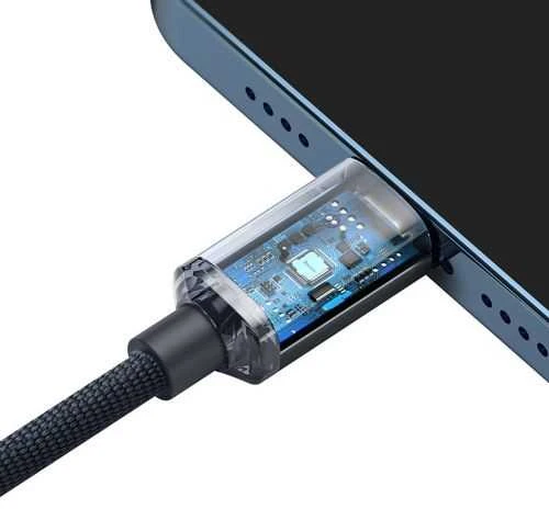 Baseus Crystal kabelis USB-C - Lightning 20W PD 1.2m - Juodas