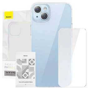 Baseus Crystal serijos dėklas, skirtas iPhone 14 Plus + grūdintas stiklas