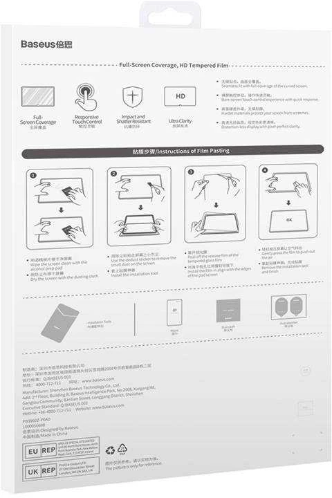 Baseus Crystal Tempered Glass 0.3 mm, skirtas planšetiniam kompiuteriui Huawei MatePad 11 10.95"