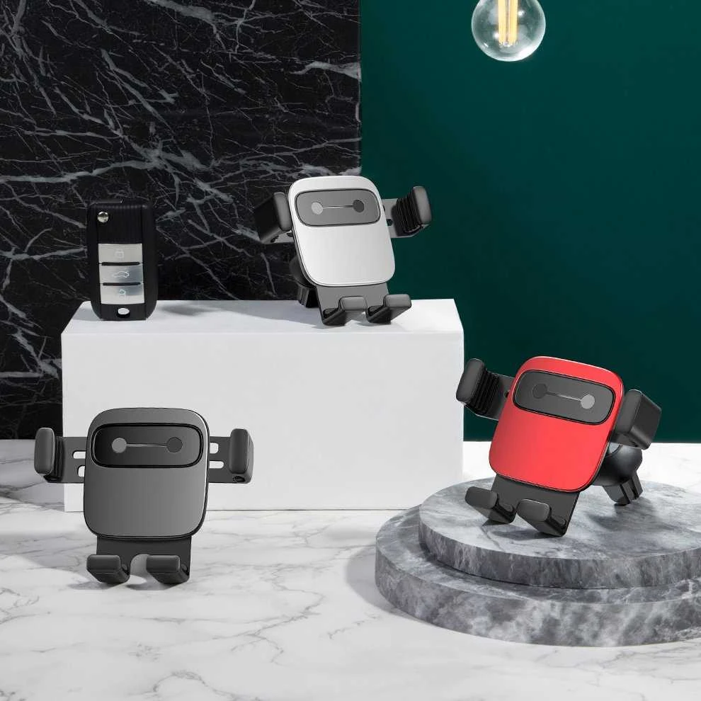 Automobilinis telefono laikiklis Baseus Cube Gravity - Juodas