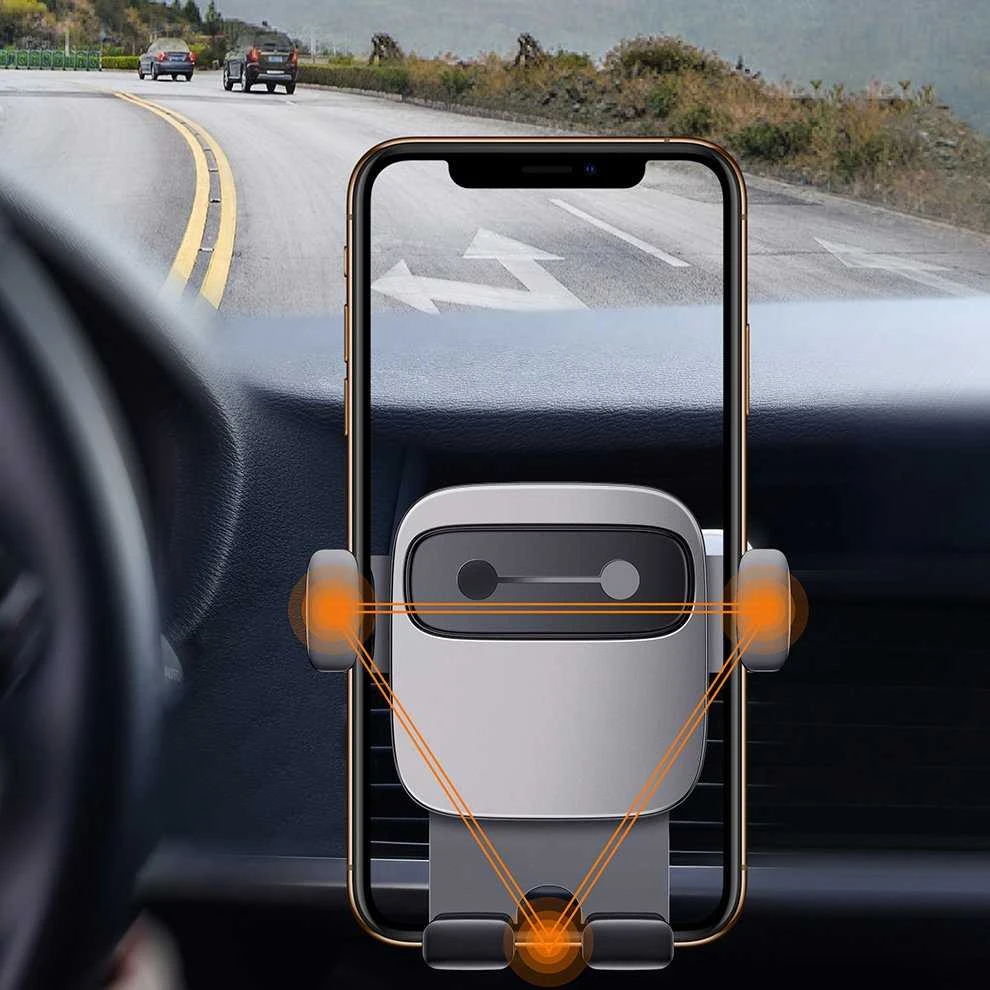 Automobilinis telefono laikiklis Baseus Cube Gravity - Juodas