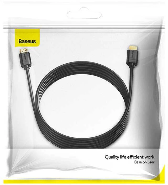 Baseus HDMI - HDMI 2.0 4K 30Hz kabelis 3D HDR 18Gbps 5m Juodas
