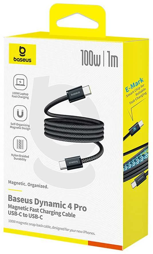 Baseus Dynamic 4 Pro Fast USB-C kabelis - USB-C 100W 1m - Juodas