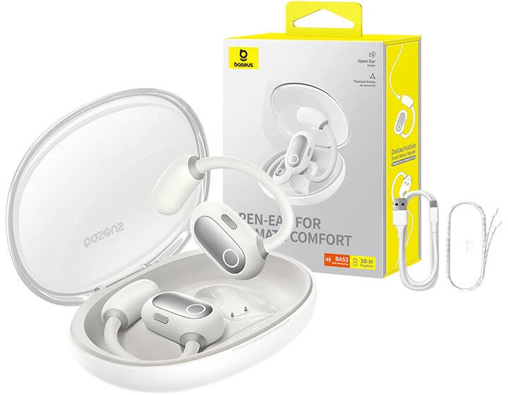 Ausinės TWS Baseus Eli Sport 1, (baltos)