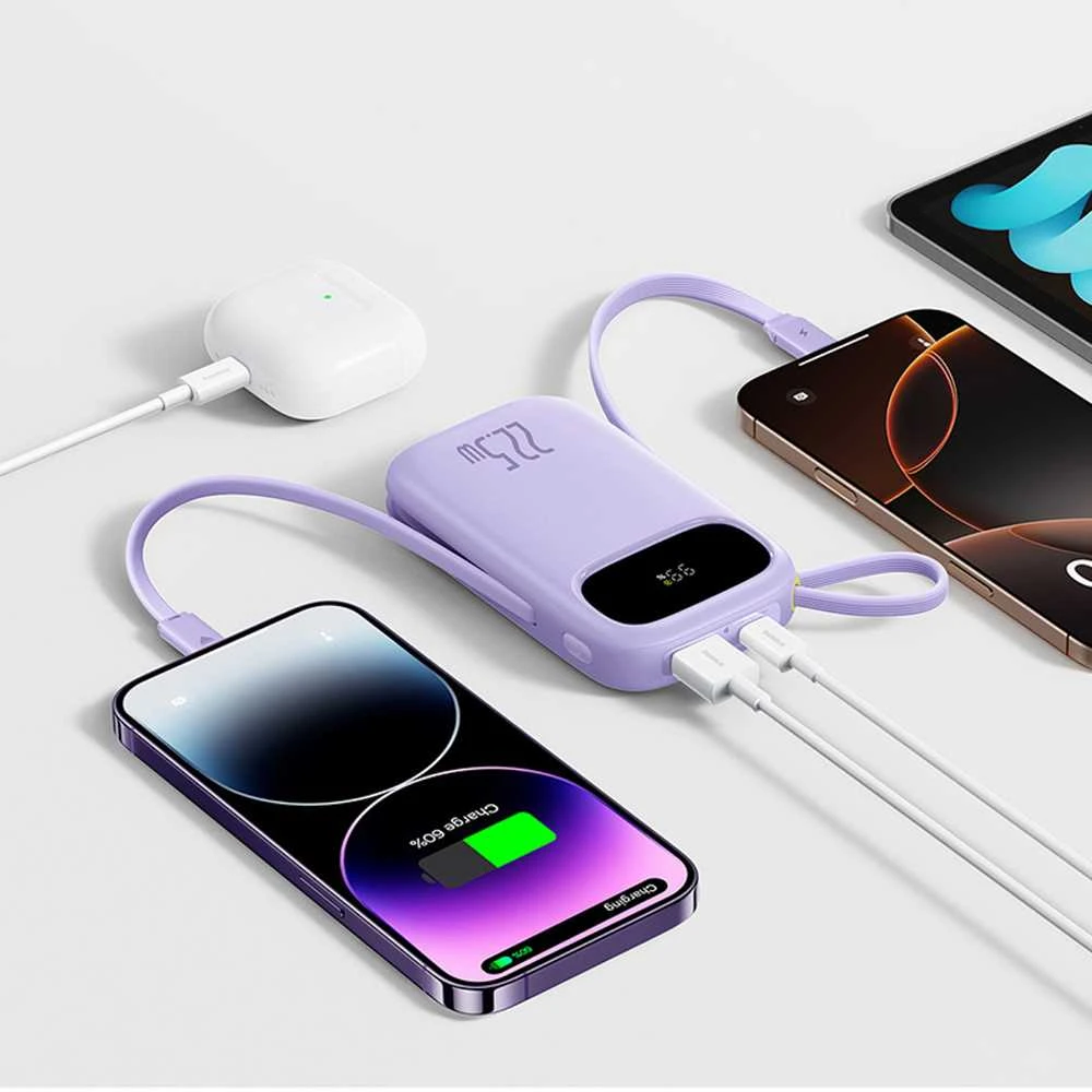 Baseus EnerFill FC21 Qpow 3 Ultra 20000 mAh 22.5W violetinė