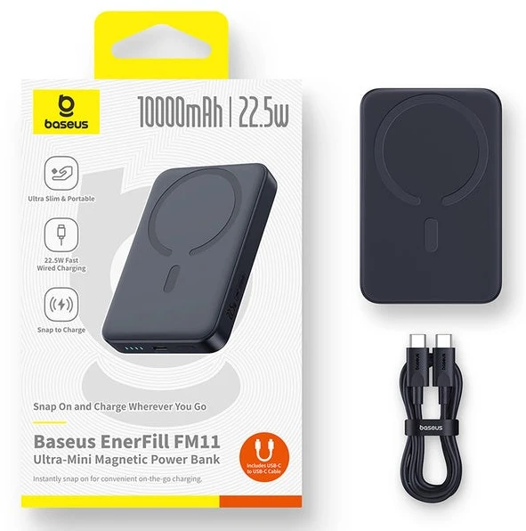 Baseus EnerFill FM11 10000 mAh Wireless charging Juodas