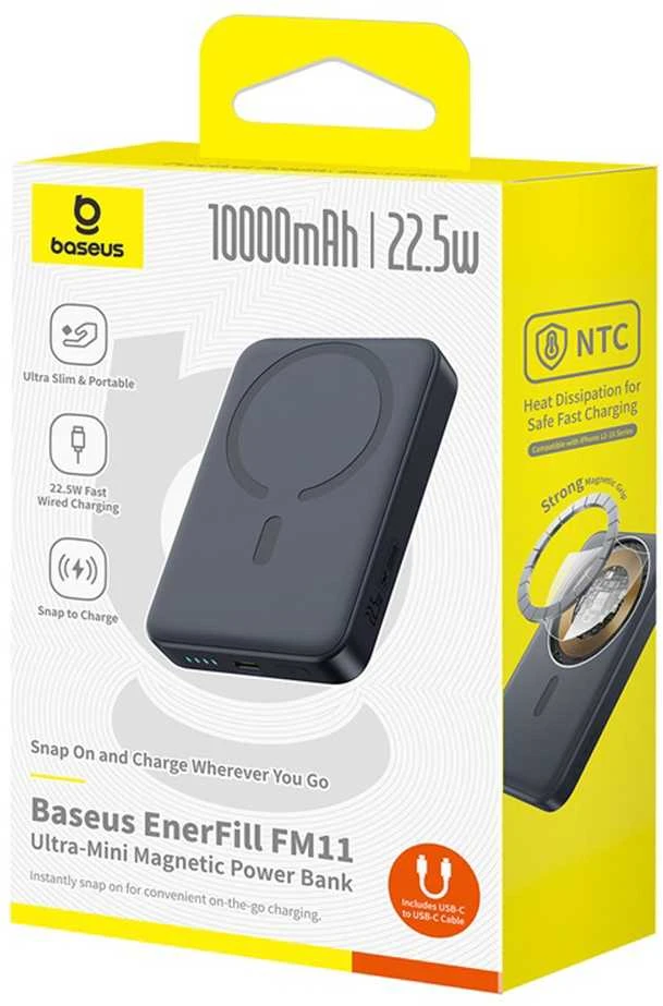 Baseus EnerFill FM11 10000 mAh Wireless charging Juodas