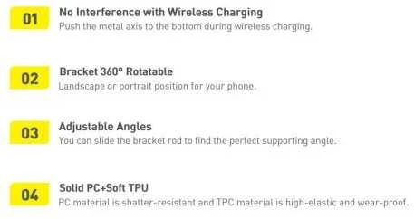 Baseus Susicsukható MagSafe stovvány iPhone-hoz (balta)
