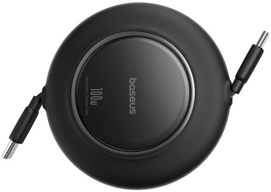 Kabelis Baseus Free2Pull Mini 100W ištraukiamas USB-C - USB-C 2m - juodas