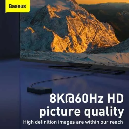 Kabelis HDMI-HDMI kištukai 3.0m (HDMI 2.1) juodas 8K 60Hz 48Gbps / 4K 120Hz, BASEUS