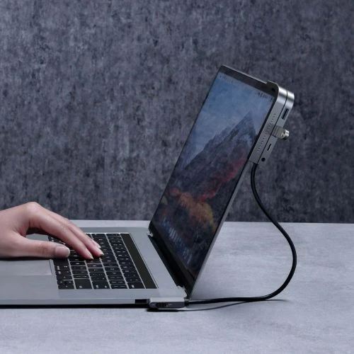Baseus HUB Bend Angle No.7 Multifunctional (Type-C to 2xUSB3.0 + HDMI 4K + PD 100W + 3.5mm + TF) Upgraded version Space Gray (CAHUB-CWJ0G)