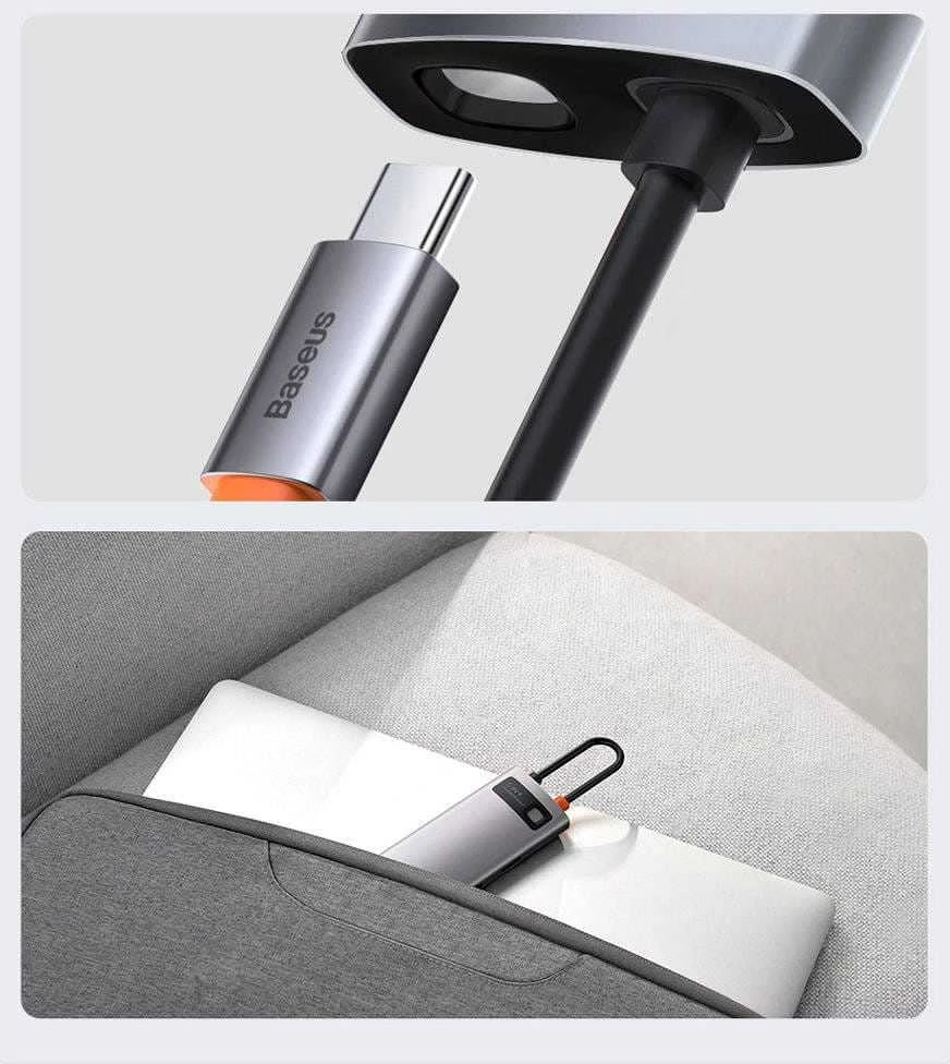 Baseus adapteris 5in1 USB-C šakotuvas 3x USB 3.0 + HDMI + USB-C PD
