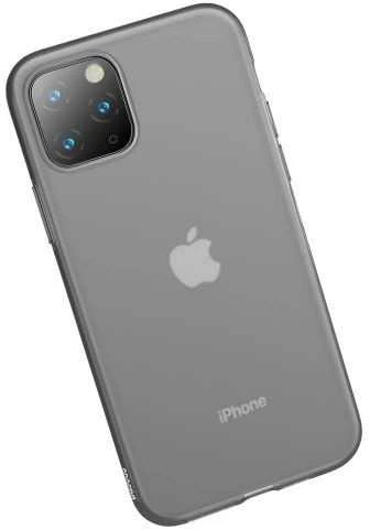 Baseus iPhone 11 Pro Max dėklas Jelly Liquid Silica Gel apsauginis skaidrus juodas