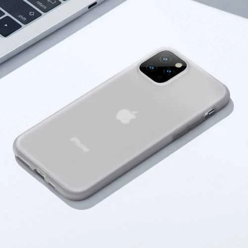 Baseus iPhone 11 Pro Max dėklas Jelly Liquid Silica Gel apsauginis skaidrus juodas