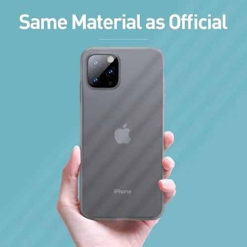 Baseus iPhone 11 Pro Max dėklas Jelly Liquid Silica Gel apsauginis skaidrus juodas