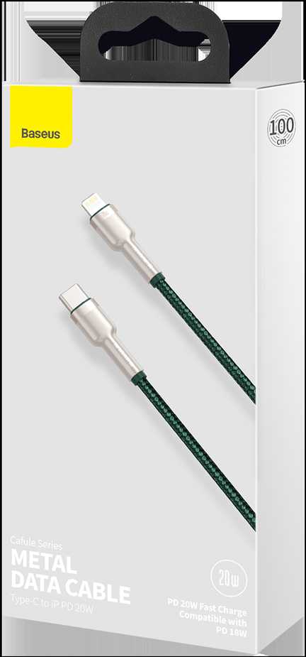 Baseus Cafule USB-C - Lightning kabelis PD 20W 1m