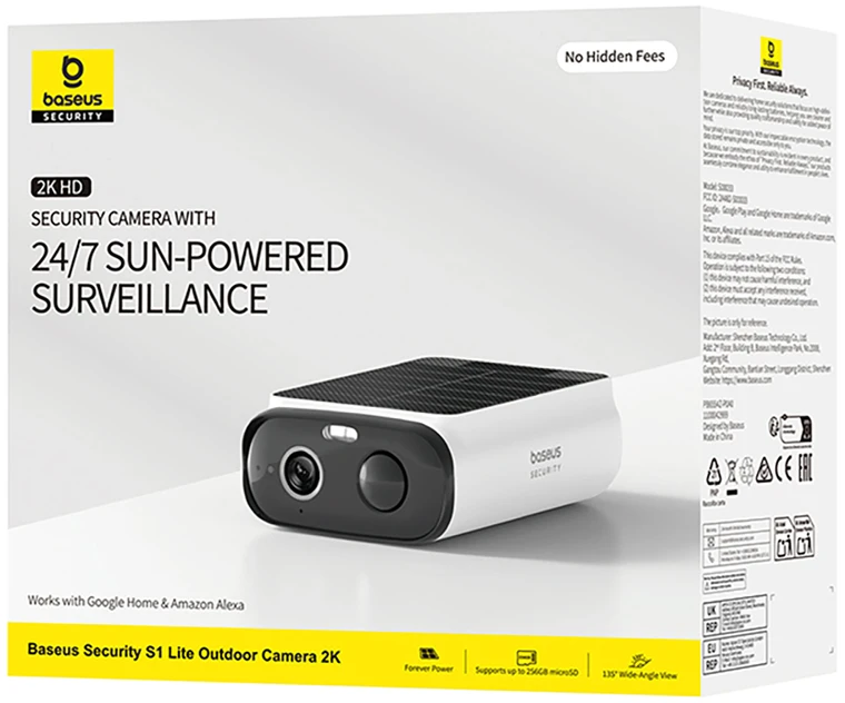 „Baseus Security S1 Lite 2K“ lauko kamera – Baltos