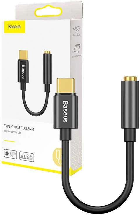 Adapteris USB C kištukas - 3.5mm stereo lizdas BASEUS