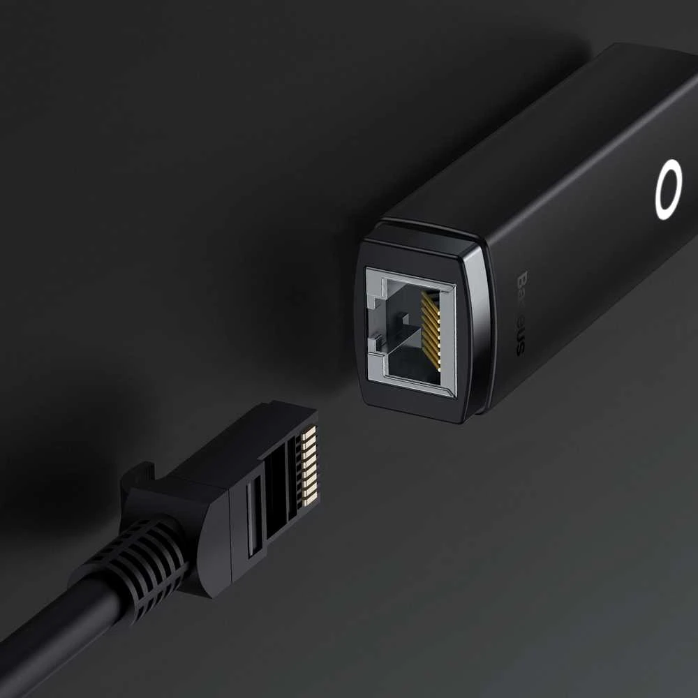 Baseus Adapteris tinklo USB A - RJ45 100Mbit/s, juodas