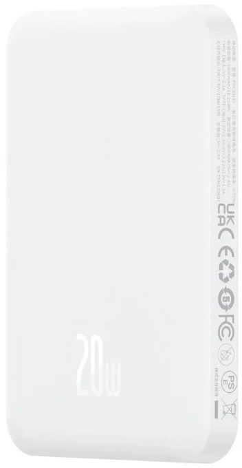 Magnetinis Mini Powerbank Baseus 5000mAh 20W (baltas)