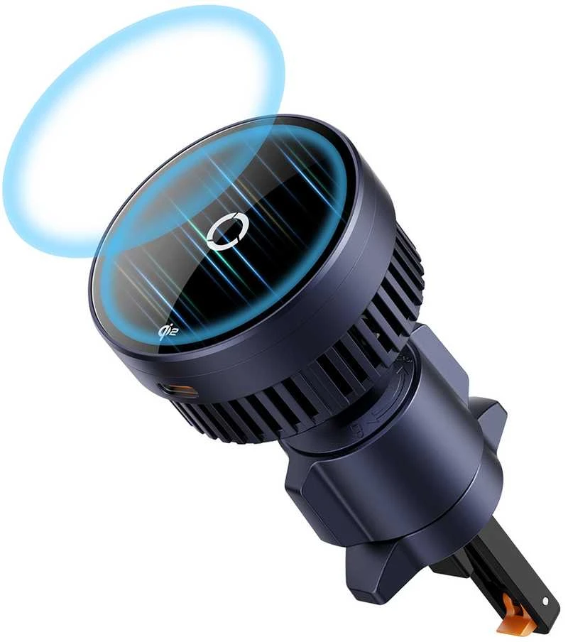 Automobilinis laikiklis su indukciniu įkrovikliu Baseus MagPro 15W Qi2.0 (juodas)