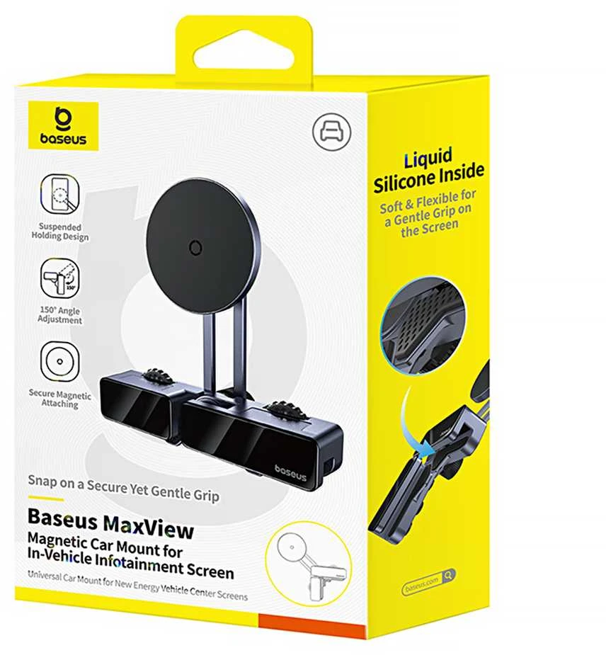 „Baseus MaxView“ magnetinis automobilio ekrano laikiklis su pilka spalva