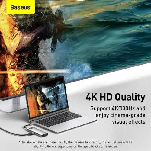 Jungčių stotelė / adapteris USB C kištukas - 8 rūšių jungtys Metal Gleam BASEUS