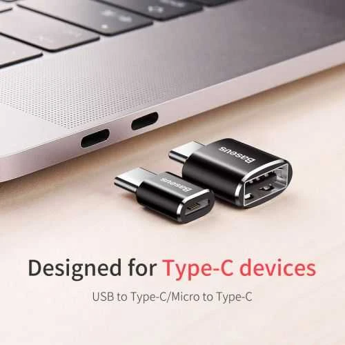 Adapteris Baseus USB C kištukas, micro USB B lizdas, OTG funkcija
